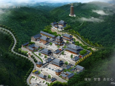 连平龙王寺古建规划设计布局图